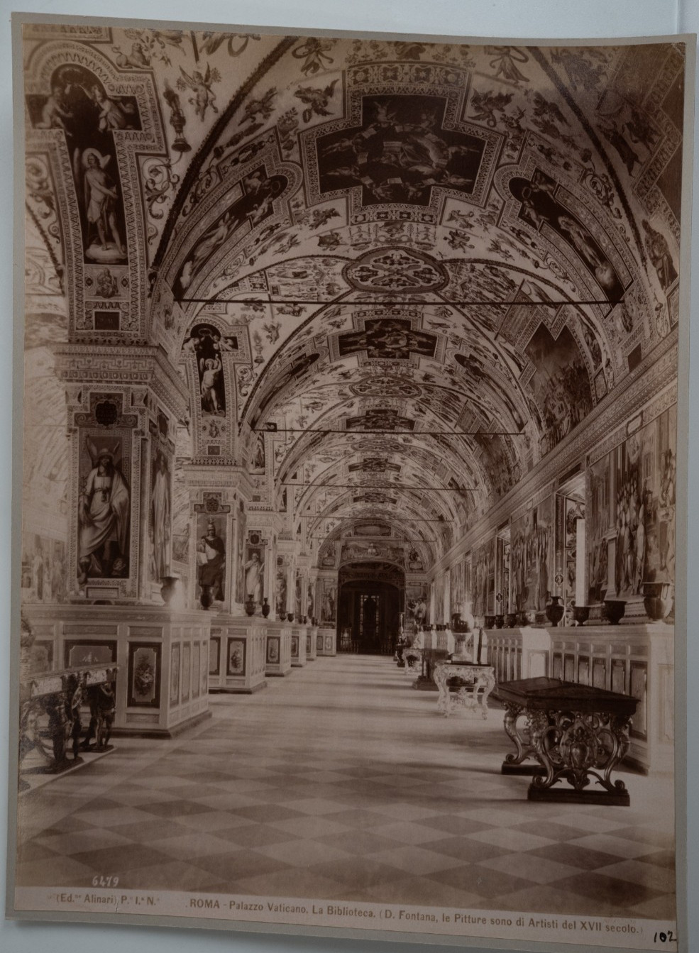 TIRAGE PHOTO Albumine Italie Rome Vatican 19X25 1880