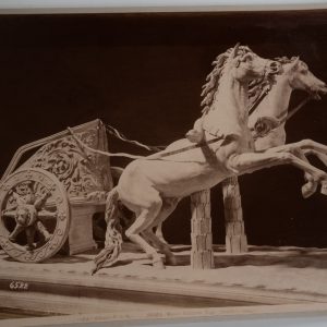 TIRAGE PHOTO Albumine	Italie	Statue Rome	19X24	1880 Alinari Chevaux