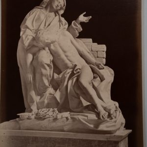 TIRAGE PHOTO Albumine	Italie	Statue Rome	19X24	1880 pieta dans la basilique