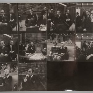 PHOTO Argentique planche contact Orly	6X6cm 1960 Charles Aznavour