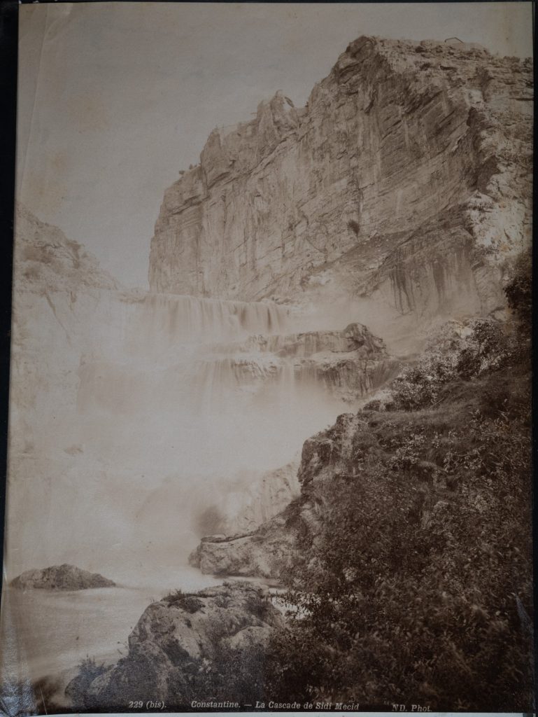 TIRAGE PHOTO Albumine Algérie Constantine La cascade de SIDI MECID 20X27cm 1880