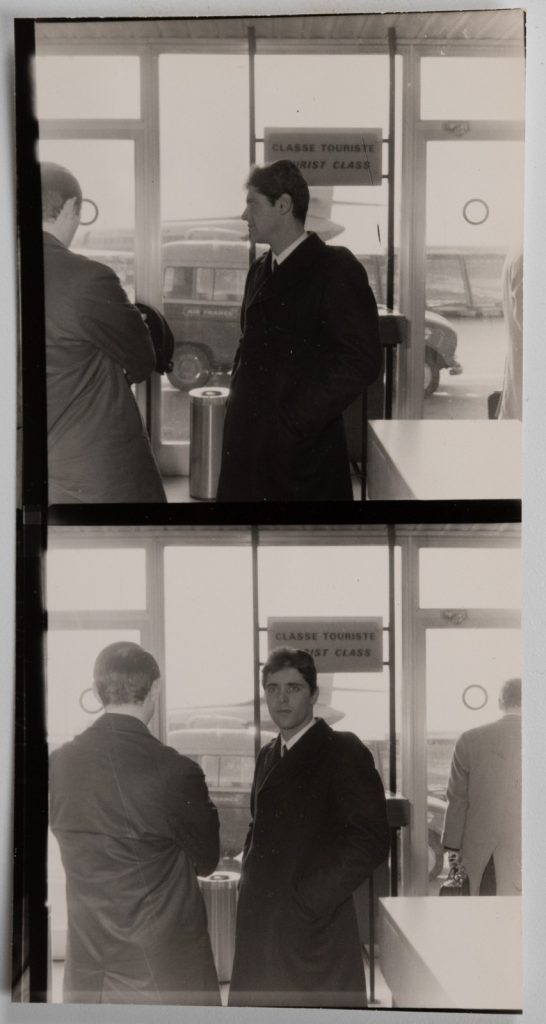 PHOTO Argentique planche contact Orly 6X6cm 1960 Sacha Distel