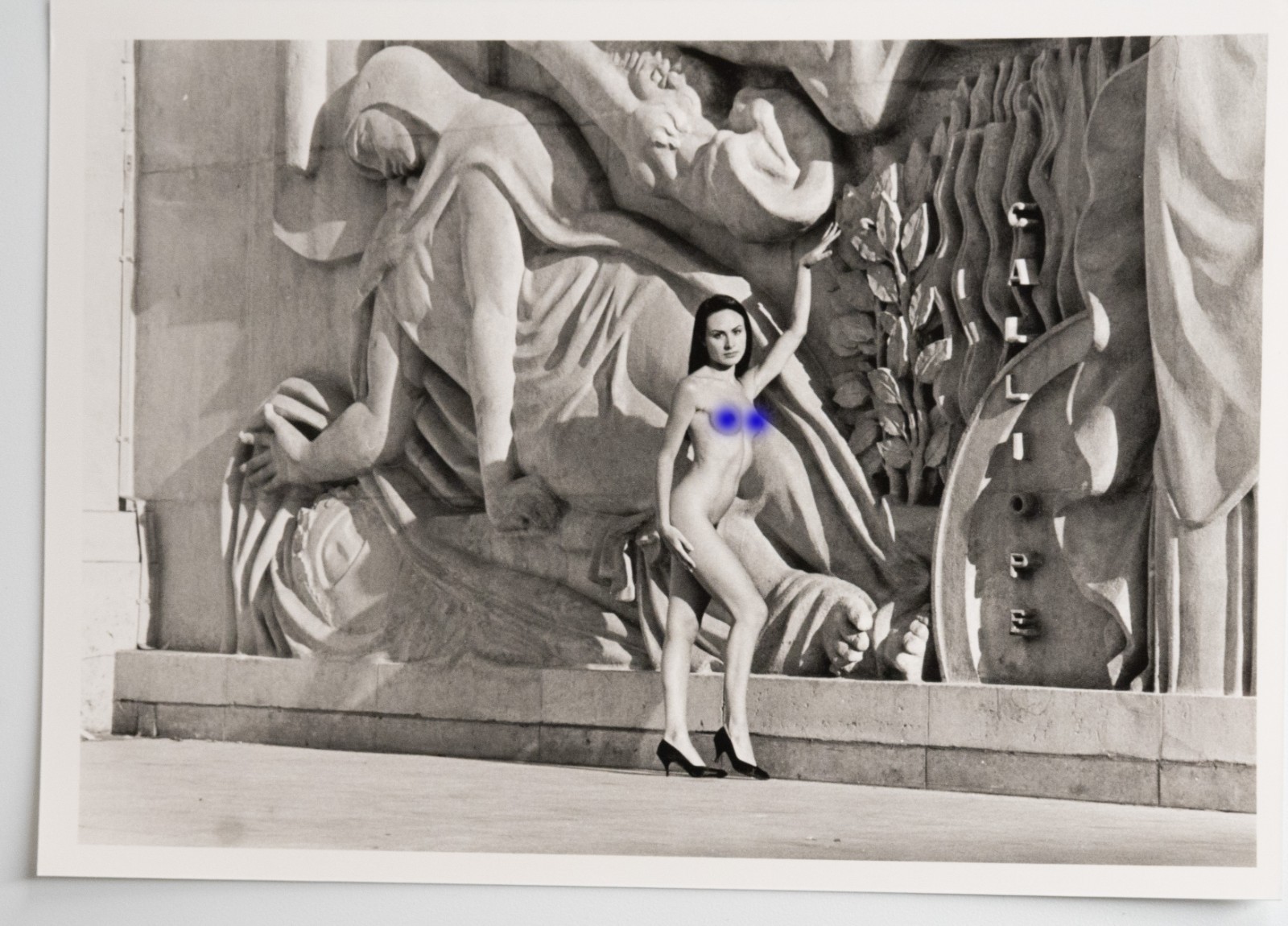 PHOTO Argentique Nu artistique femme nue Paris Palais de Tokyo 13X18cm 1980