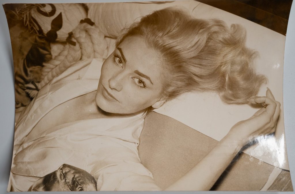 TIRAGE PHOTO Argentique France portrait femme actrice 15x20cm 1960