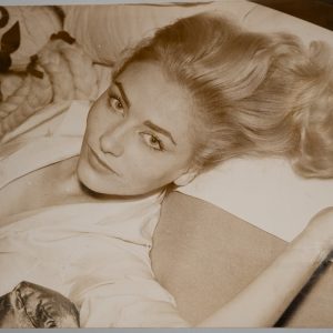 TIRAGE PHOTO  Argentique	France	portrait femme actrice 15x20cm	1960