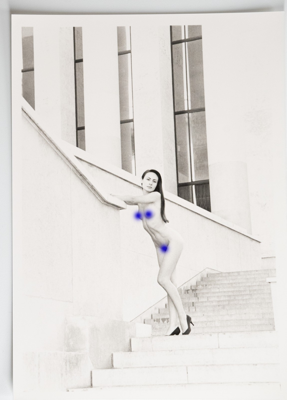 PHOTO Argentique Nu artistique femme nue Paris Palais de Tokyo 13X18cm 1980