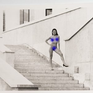 PHOTO Argentique Nu artistique femme nue Paris Palais de Tokyo	13X18cm	1980