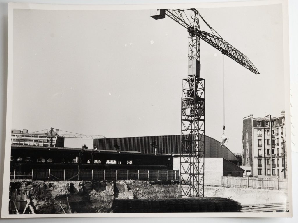 PHOTO Argentique reconstruction de la gare Montparnasse Paris 18X24cm 1960