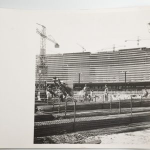 PHOTO Argentique reconstruction de la gare Montparnasse Paris	18X24cm	1960