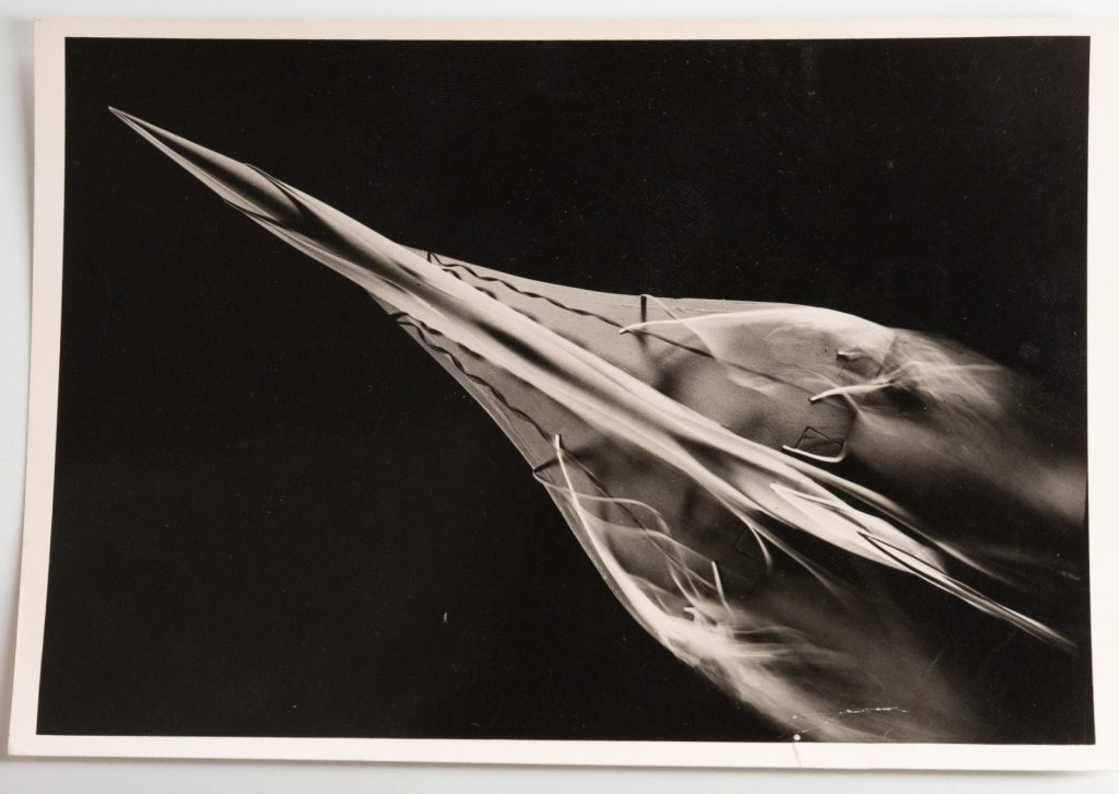 Photo Argentique France Concorde test aérodynamique sur maquette 12X17cm 1960