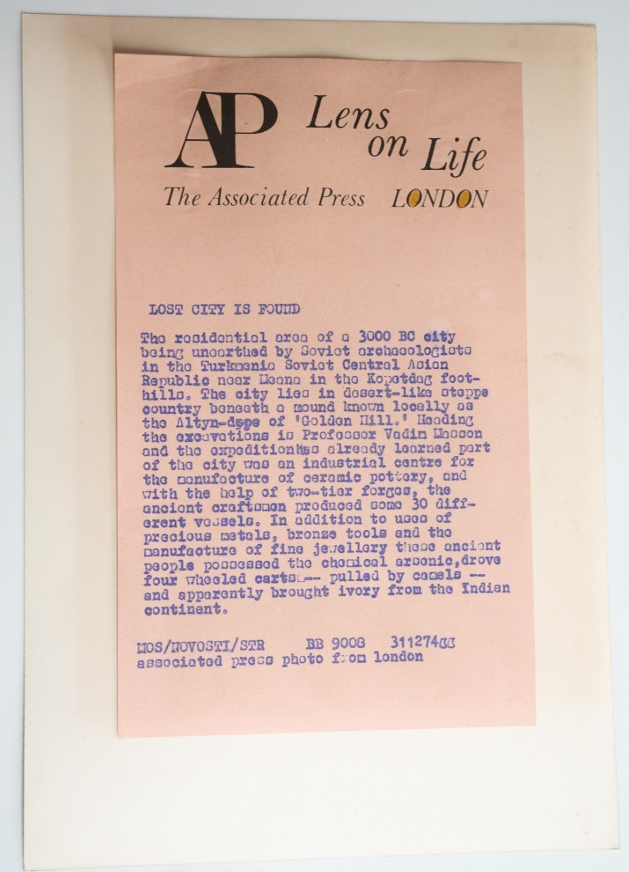 Photo Argentique Asie Altyn-depe site archéologique Turkménistan 18X24cm 1950 – Image 2
