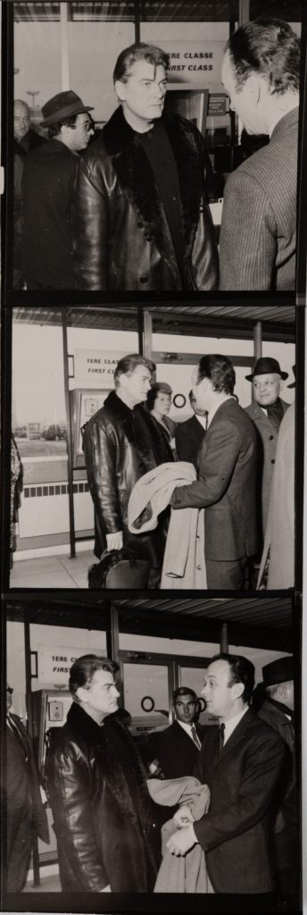 PHOTO Argentique planche contact Orly 6X6cm 1960 Jean Marais