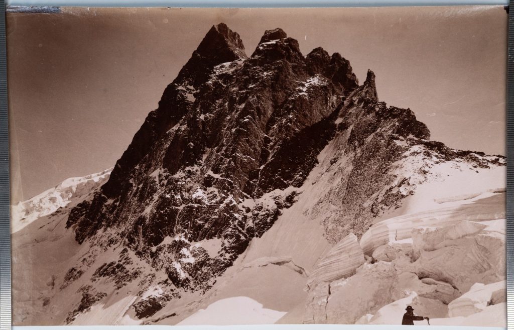photo Albumine France Montagne Mont-Blanc Massif du Pelvoux 16X27,5cm 1890
