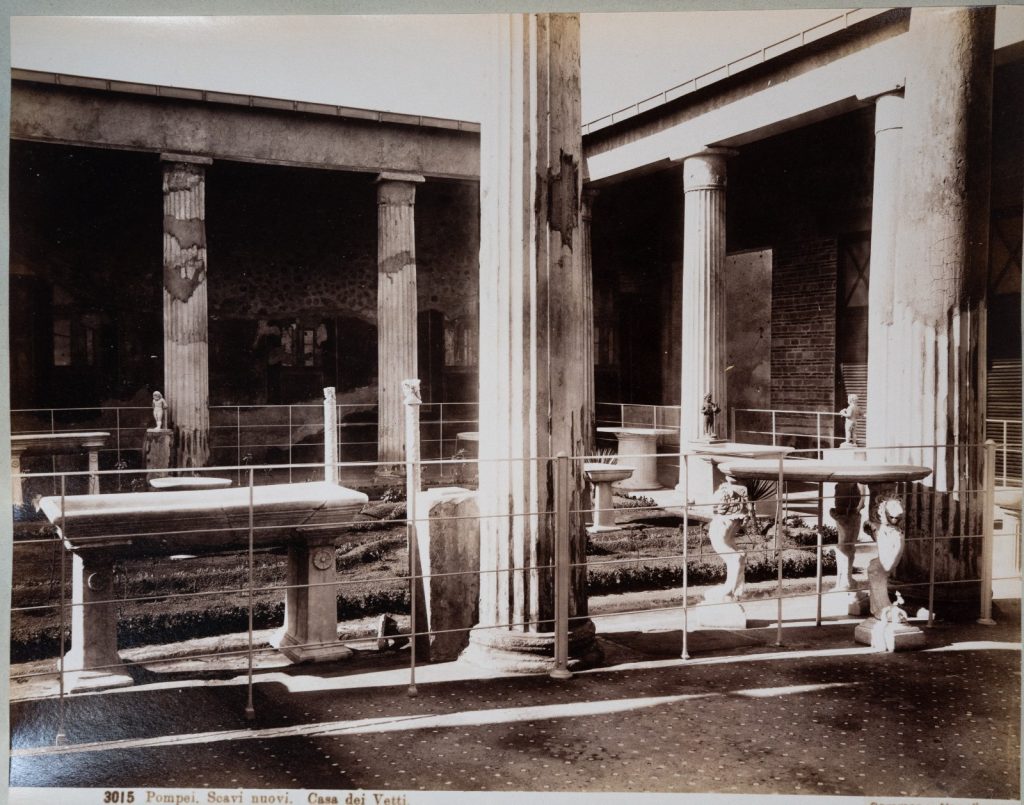 TIRAGE PHOTO Albumine	Italie	Pompei Maison des Vettii 	20X25cm	1890