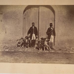 PHOTO Albumine Baron de Ruble Equipage Veneur chasse à cours	16X22cm	1870