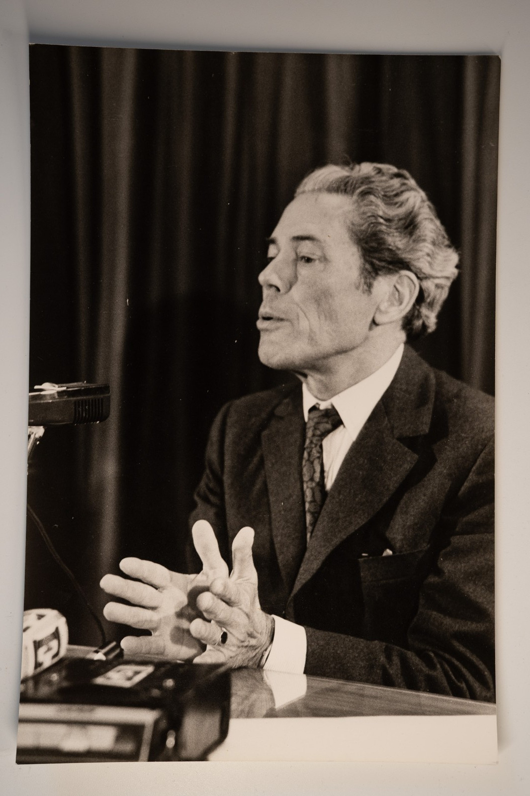 PHOTO Argentique France Jacques-Lucien MONOD Biochimiste 20X30cm 1970