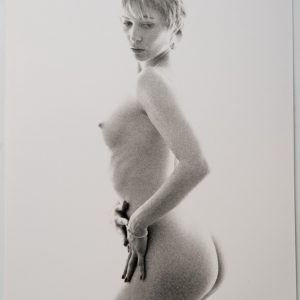 PHOTO argentique artistique NU féminin femme nue NOIR ET BLANC format 13X18 1980