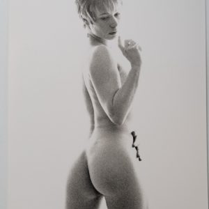 PHOTO argentique artistique NU féminin femme nue NOIR ET BLANC format 13X18 1980