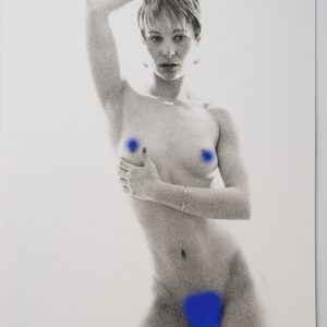 PHOTO argentique artistique NU féminin femme nue NOIR ET BLANC format 13X18 1980