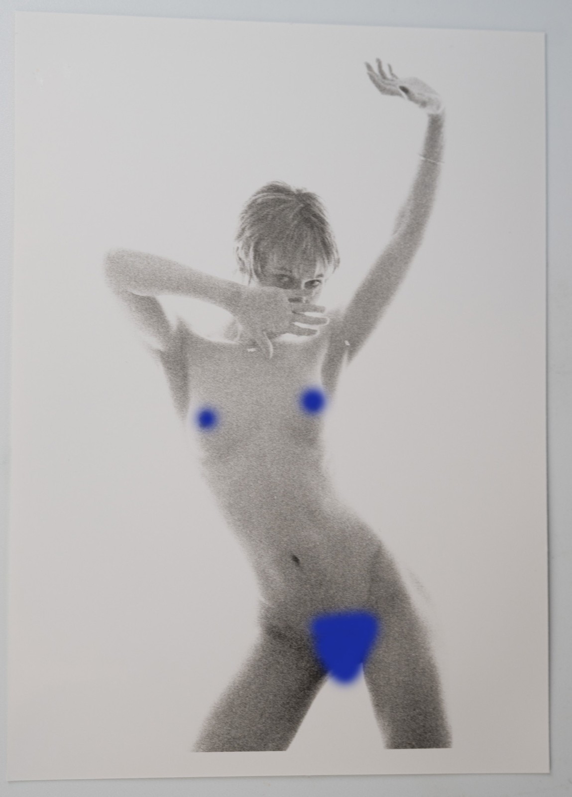 PHOTO argentique artistique NU féminin femme nue NOIR ET BLANC format 13X18 1980