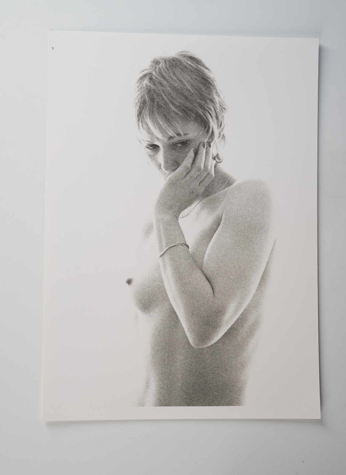 PHOTO argentique artistique NU féminin femme nue NOIR ET BLANC format 13X18 1980