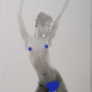 PHOTO argentique artistique NU féminin femme nue NOIR ET BLANC format 13X18 1980