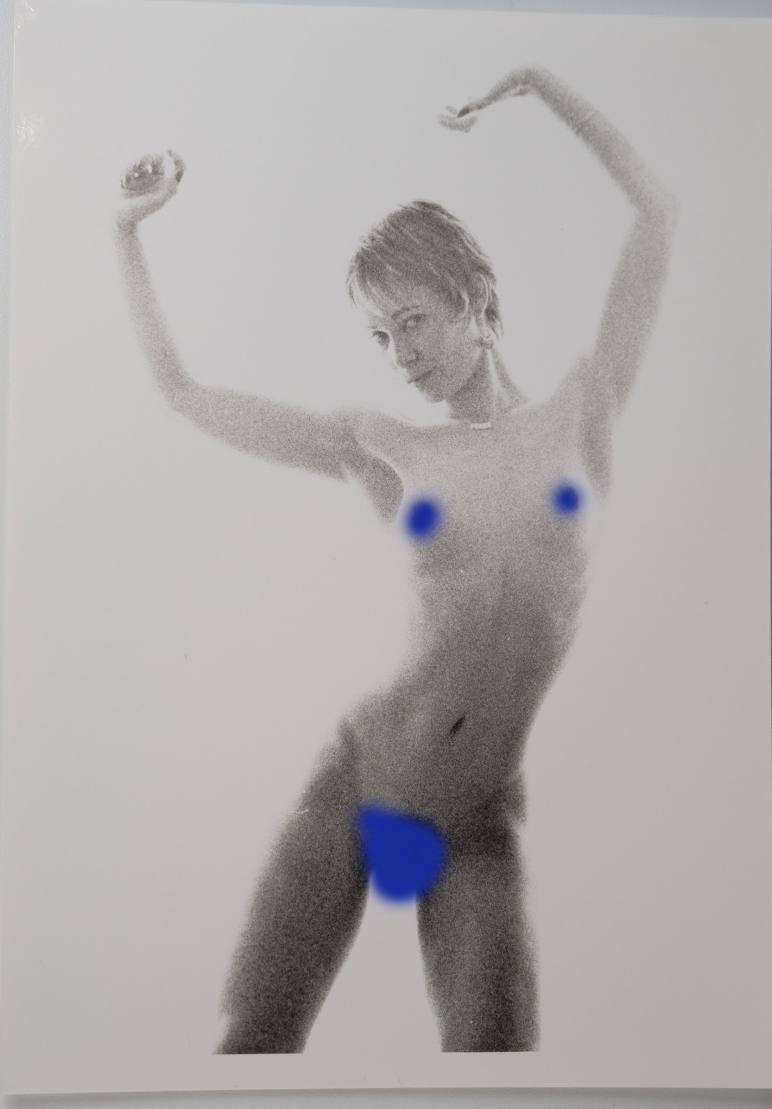 PHOTO argentique artistique NU féminin femme nue NOIR ET BLANC format 13X18 1980