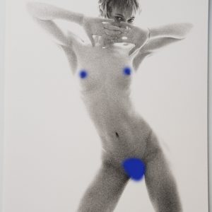 PHOTO argentique artistique NU féminin femme nue NOIR ET BLANC format 13X18 1980