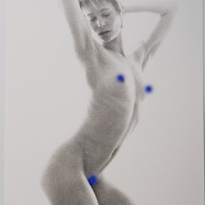 PHOTO argentique artistique NU féminin femme nue NOIR ET BLANC format 13X18 1980