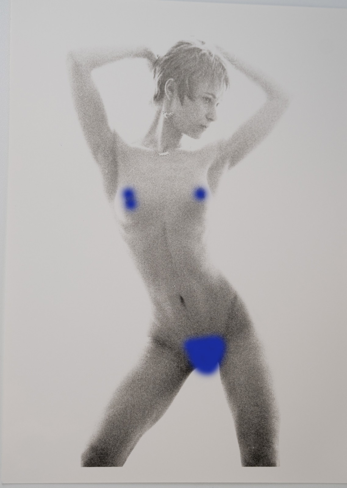 PHOTO argentique artistique NU féminin femme nue NOIR ET BLANC format 13X18 1980