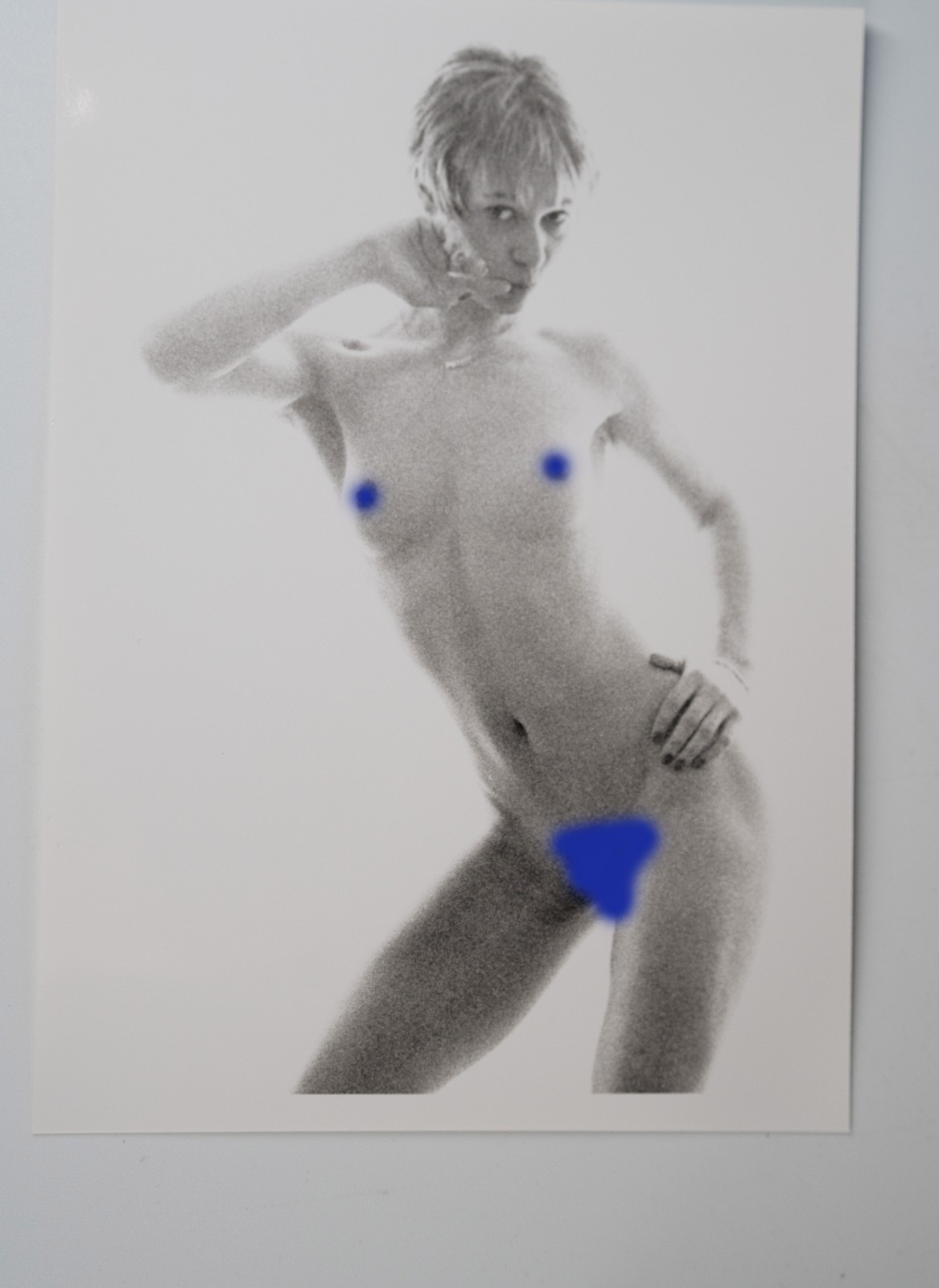 PHOTO argentique artistique NU féminin femme nue NOIR ET BLANC format 13X18 1980