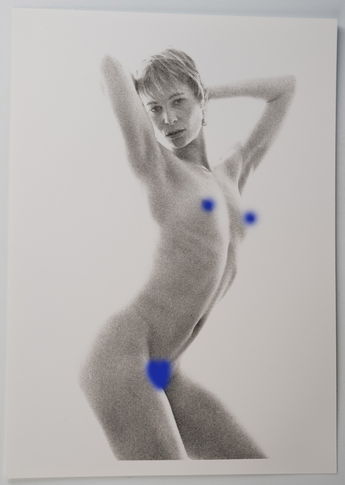 PHOTO argentique artistique NU féminin femme nue NOIR ET BLANC format 13X18 1980