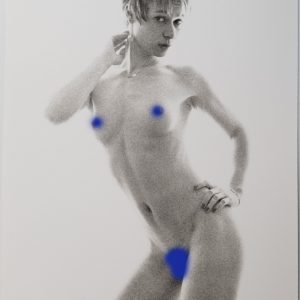 PHOTO argentique artistique NU féminin femme nue NOIR ET BLANC format 13X18 1980