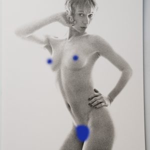 PHOTO argentique artistique NU féminin femme nue NOIR ET BLANC format 13X18 1980