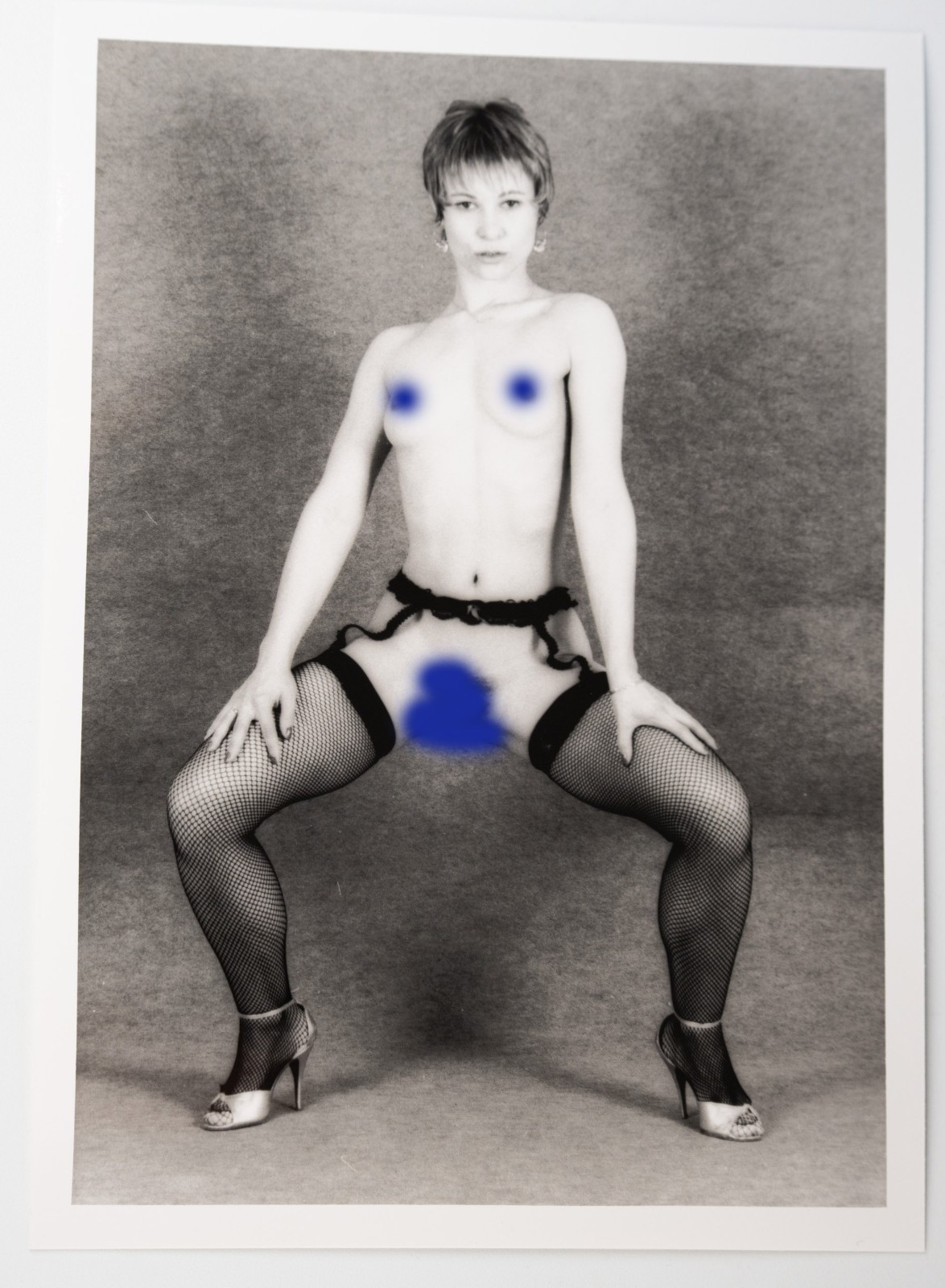 PHOTO argentique artistique NU féminin femme nue NOIR ET BLANC format 13X18 1980