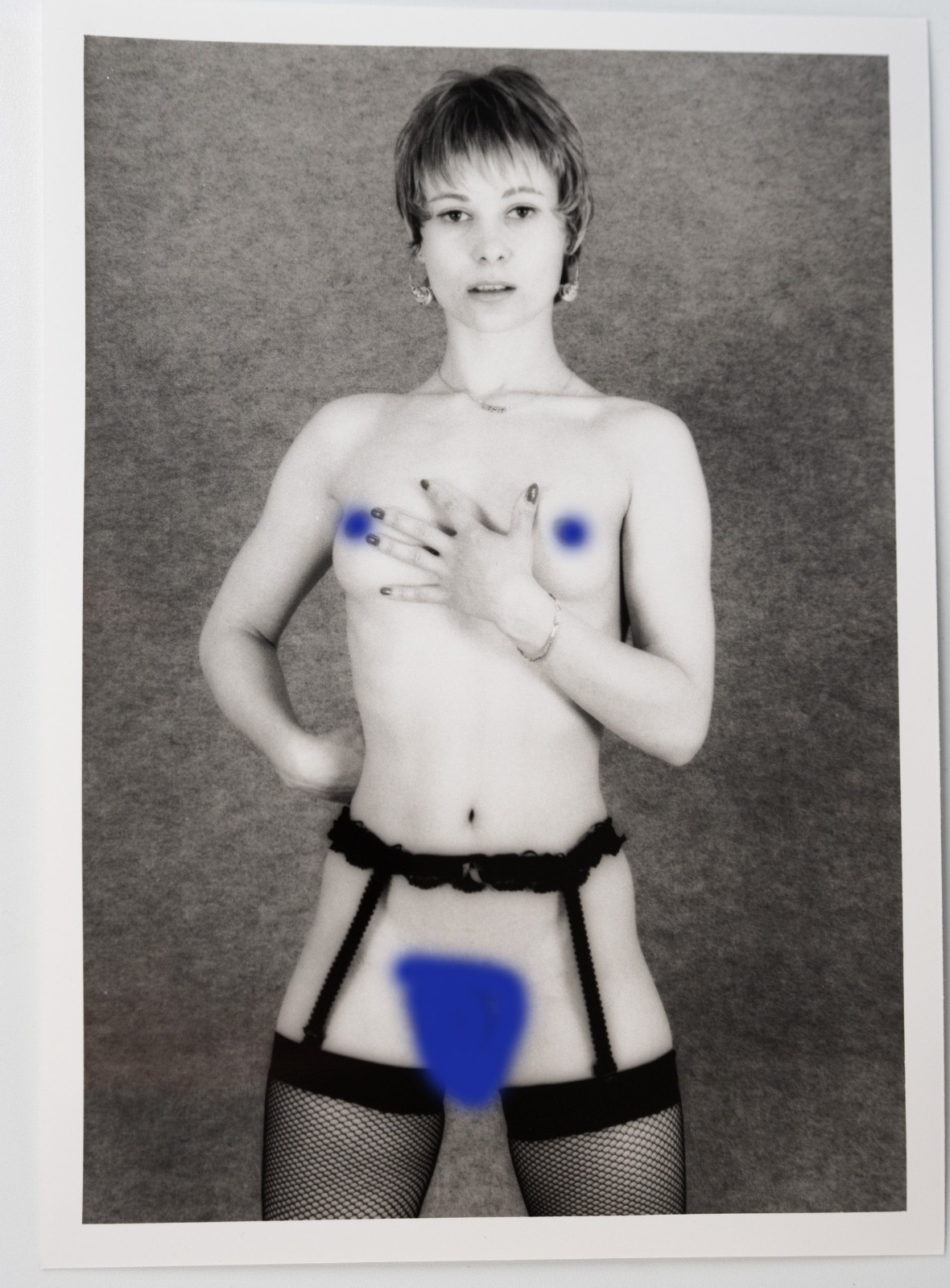 PHOTO argentique artistique NU féminin femme nue NOIR ET BLANC format 13X18 1980
