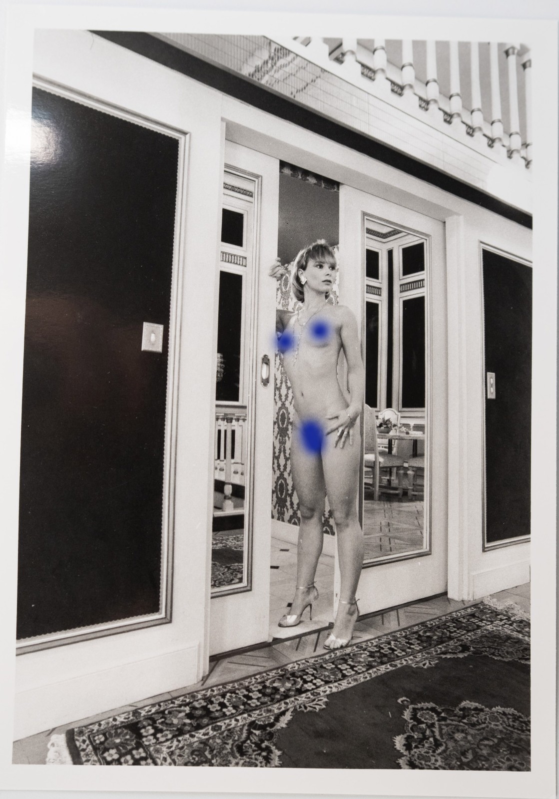 PHOTO argentique artistique NU féminin femme nue NOIR ET BLANC format 13X18 1980