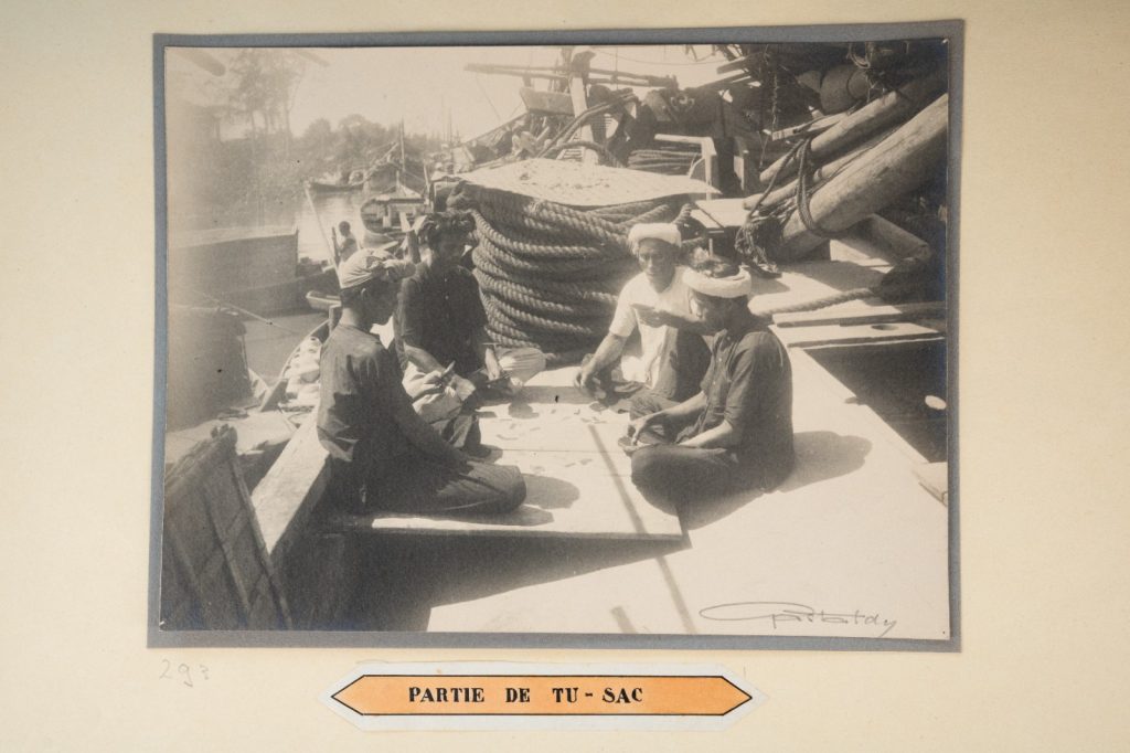 Photo Argentique Asie Indochine Jeu Tu-sac 15X24cm 1930 Gastaldy