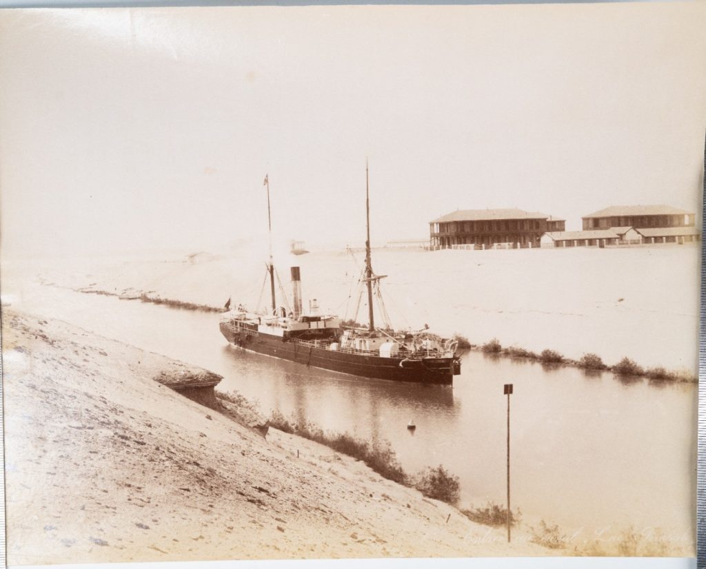 PHOTO Albumine Egypte Canal De Suez 21X28cm 1880