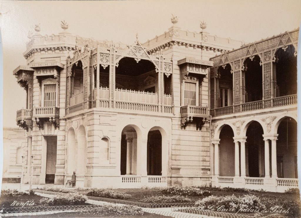 PHOTO Albumine Egypte Le Caire Palais de Giseh 21X28cm 1880 Bonfils