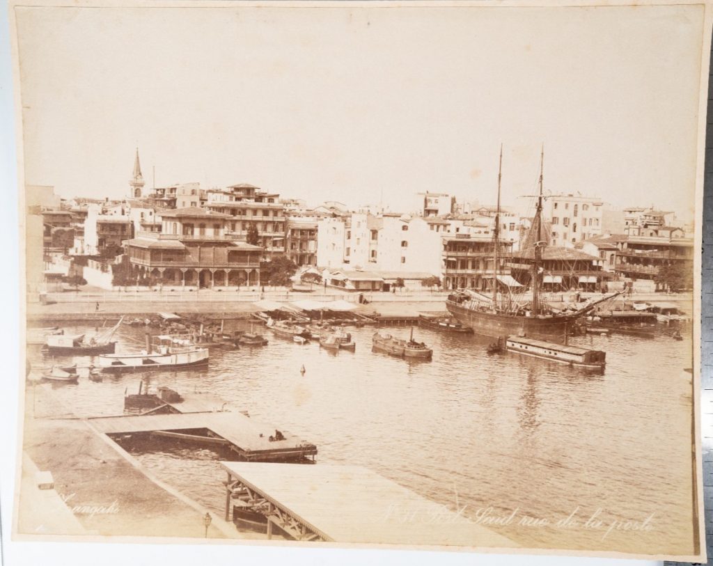 PHOTO Albumine Egypte PORT SAID 21X28cm 1880
