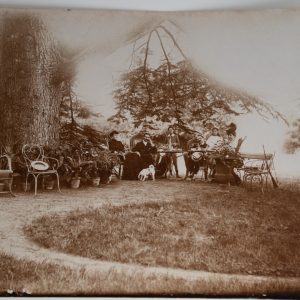PHOTO citrate	France	famille bourgeoise et chien	11X17cm	1900