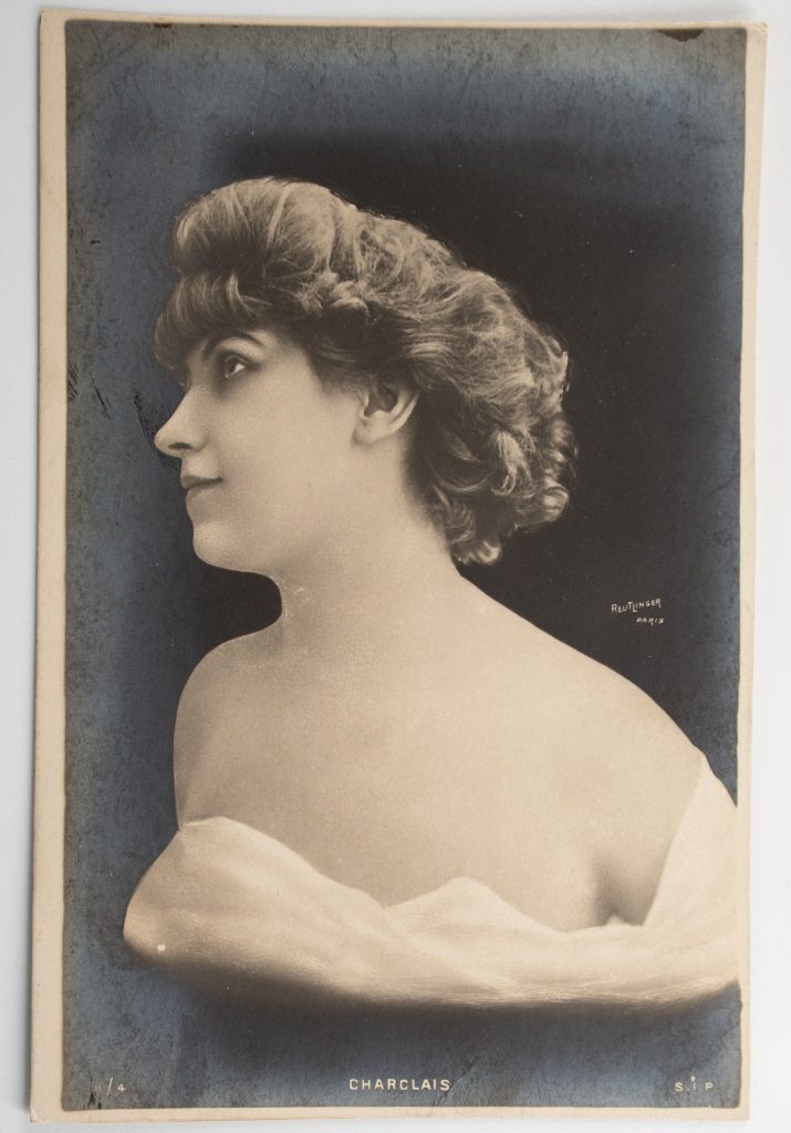 TIRAGE PHOTO Argentique	France	Portrait de Mlle Charclais, actrice 	9X14cm	1910