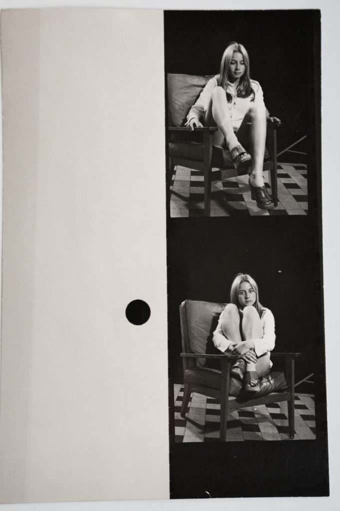 PHOTO Argentique France Planche contact femme nue vue 6X6cm 1980