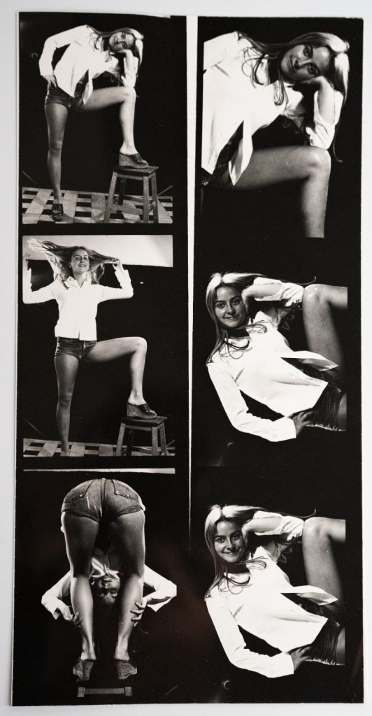 PHOTO Argentique France Planche contact femme nue vue 6X6cm 1980