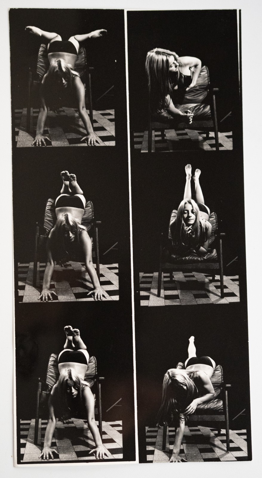 PHOTO Argentique France Planche contact femme nue vue 6X6cm 1980