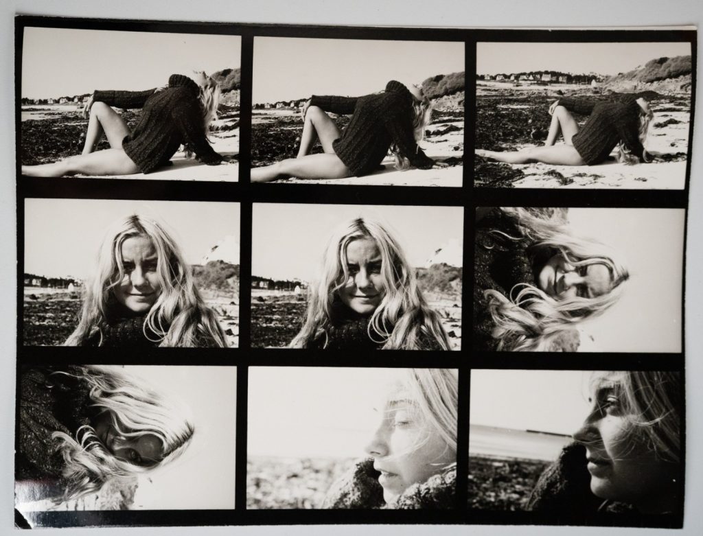 PHOTO Argentique France Planche contact femme nue vue 6X6cm 1980