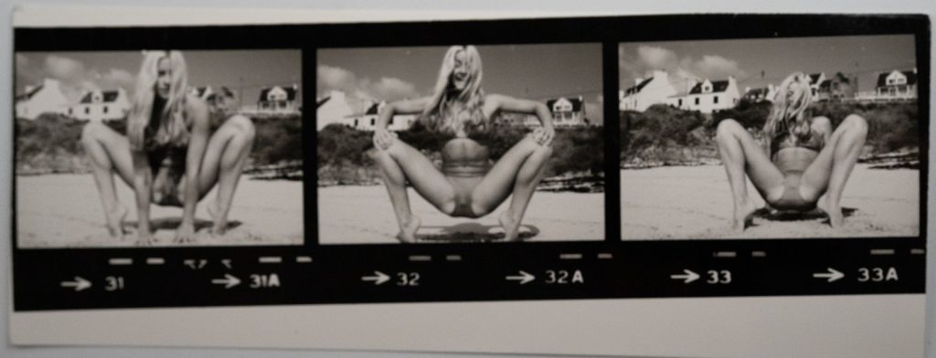 PHOTO Argentique France Planche contact femme nue vue 6X6cm 1980