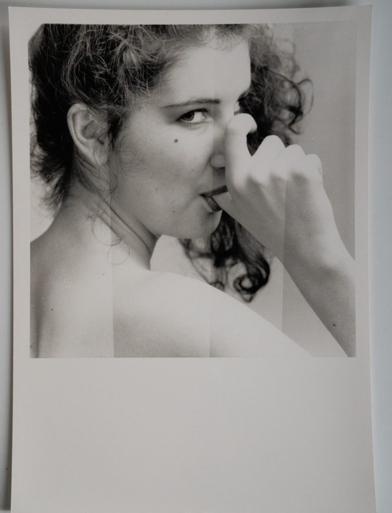 TIRAGE PHOTO Argentique France Tirage test jeune femme 11X11cm 1970