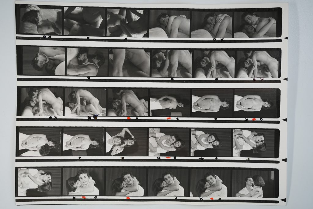 TIRAGE PHOTO Argentique Planche contact Couple scène de sexe 18X24cm 1980